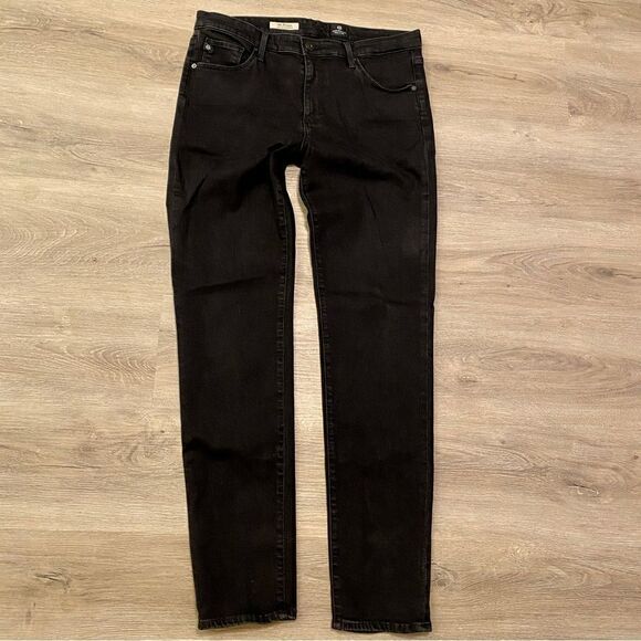 NEW AG PRIMA MID-RISE CIGARETTE JEANS MIDNIGHT BLACK 31R ADRIANO GOLDSCHMIED - Picture 15 of 16